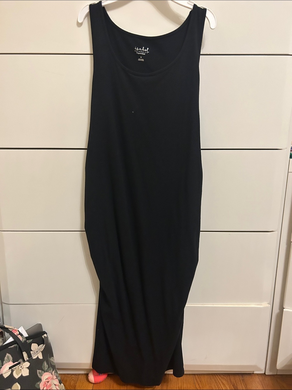 Isabel maternity black tank dress